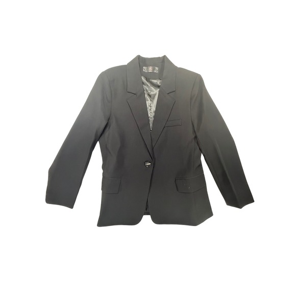 Unbranded Jackets & Blazers - Womens Black Single Button Tailored Blazer Back Button Detail
